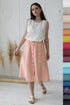 Image 22 of Linen midi skirt with an elastic waist in the back Nela from Baltic Linen