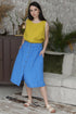Image 11 of Linen midi skirt with an elastic waist in the back Nela from Baltic Linen