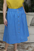 Image 13 of Linen midi skirt with an elastic waist in the back Nela from Baltic Linen