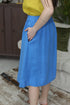 Image 14 of Linen midi skirt with an elastic waist in the back Nela from Baltic Linen