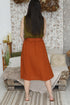 Image 21 of Linen midi skirt with an elastic waist in the back Nela from Baltic Linen