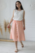 Image 1 of Linen midi skirt with an elastic waist in the back Nela from Baltic Linen