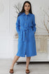 Image 1 of Linen long shirt dress with long sleeves and pockets Nika from Baltic Linen