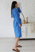 Image 3 of Linen long shirt dress with long sleeves and pockets Nika from Baltic Linen