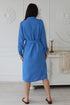Image 6 of Linen long shirt dress with long sleeves and pockets Nika from Baltic Linen