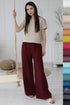 Image 8 of Wide leg pants with a wide leg fit and side pockets Patricia from Baltic Linen