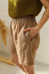 Image 6 of Organic linen shorts with side pockets and wide fit Phoebe from Baltic Linen