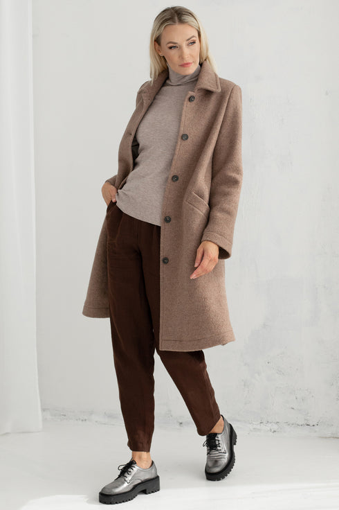 Image 3 of Warm wool coat Ellen from Baltic Linen