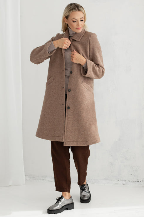 Image 4 of Warm wool coat Ellen from Baltic Linen