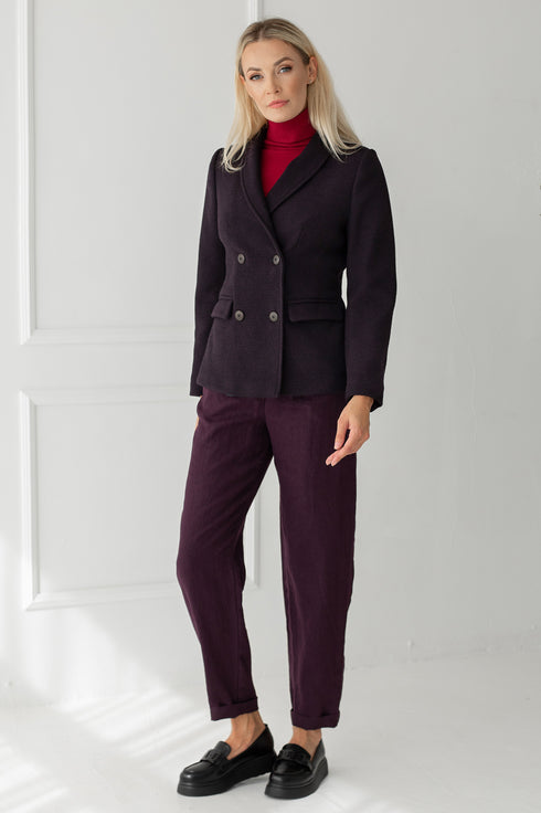Image 4 of Warm autumn wool jacket Janice from Baltic Linen