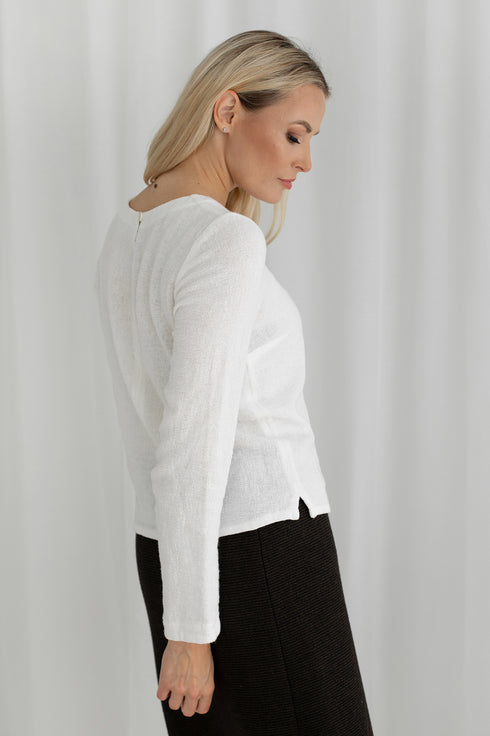 Image 6 of Linen blouse with long sleeves Ketrin from Baltic Linen