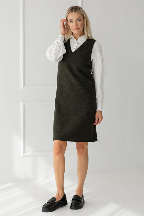 Image 8 of Womens warm wool dress Lily from Baltic Linen