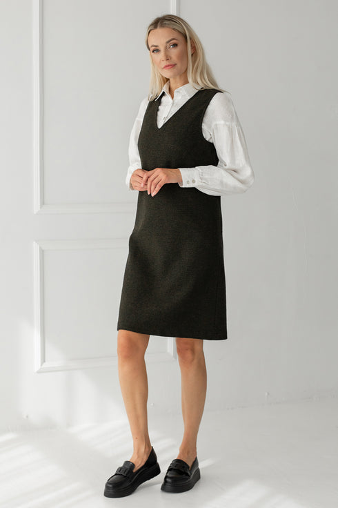 Image 10 of Womens warm wool dress Lily from Baltic Linen