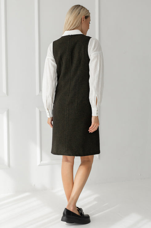 Image 12 of Womens warm wool dress Lily from Baltic Linen