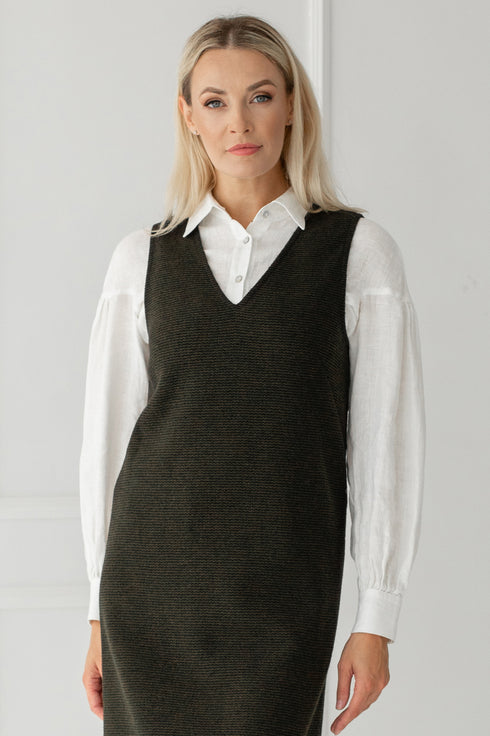 Image 14 of Womens warm wool dress Lily from Baltic Linen