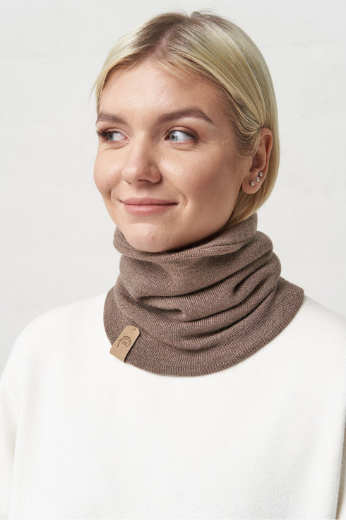 Image 3 of Soft merino wool neck gaiter from Baltic Linen