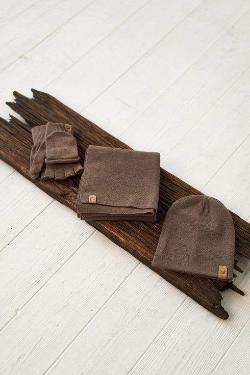 Image 5 of Warm merino wool mittens from Baltic Linen