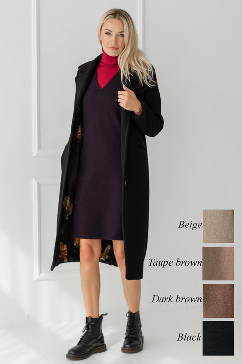 Image 9 of Long winter coat Ella from Baltic Linen