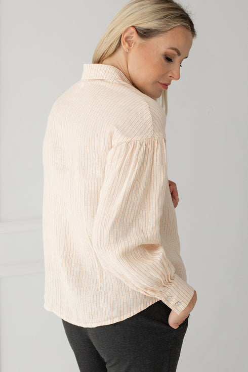 Image 9 of Linen shirt with long sleeves Kari from Baltic Linen