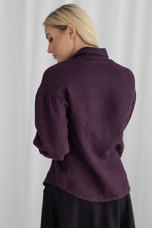 Image 4 of Linen shirt with long sleeves Kari from Baltic Linen