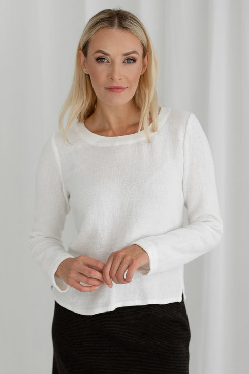Image 1 of Linen blouse with long sleeves Ketrin from Baltic Linen