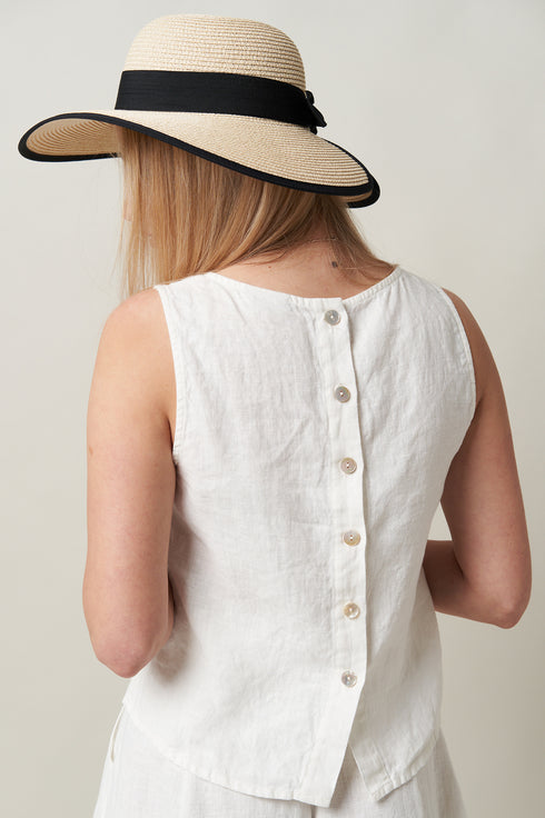 Image 5 of Linen tank top with a loose and relaxed fit perfect for summer Koko from Baltic Linen