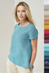 Image 7 of Linen blouse with a rounded neckline and loose, relaxed fit Kristen from Baltic linen