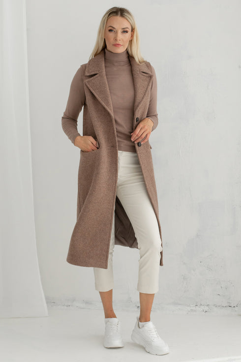 Image 3 of Warm wool vest with flap pockets Lori from Baltic Linen