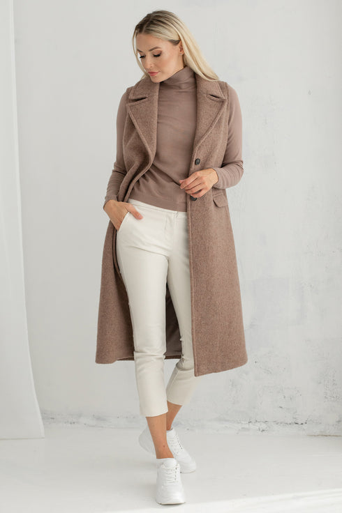 Image 4 of Warm wool vest with flap pockets Lori from Baltic Linen