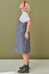 Image 2 of Linen apron dress has a square neckline & two front pockets Luka from Baltic Linen