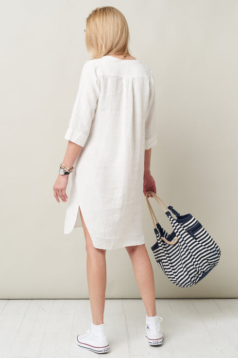 Image 7 of Linen tunic dress made with high quality linen fabric Mala from Baltic Linen