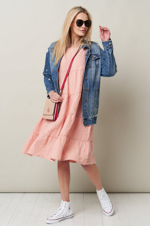 Image 4 of Linen boho sundress features unique boho style design Mari from Baltic Linen