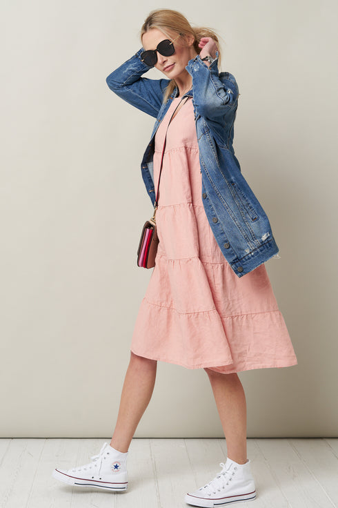 Image 22 of Vintage linen dress made from high-quality breathable fabric Mari from Baltic Linen