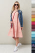 Image 24 of Loose linen dress features high-quality linen material Mari from Baltic Linen
