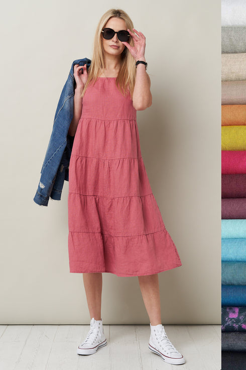Image 8 of Vintage linen dress made from high-quality breathable fabric Mari from Baltic Linen