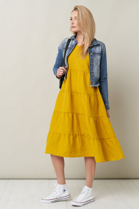 Image 14 of Vintage linen dress made from high-quality breathable fabric Mari from Baltic Linen