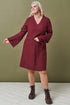 Image 2 of Vintage linen dress features a deep V-neckline and side pockets Muna from Baltic Linen
