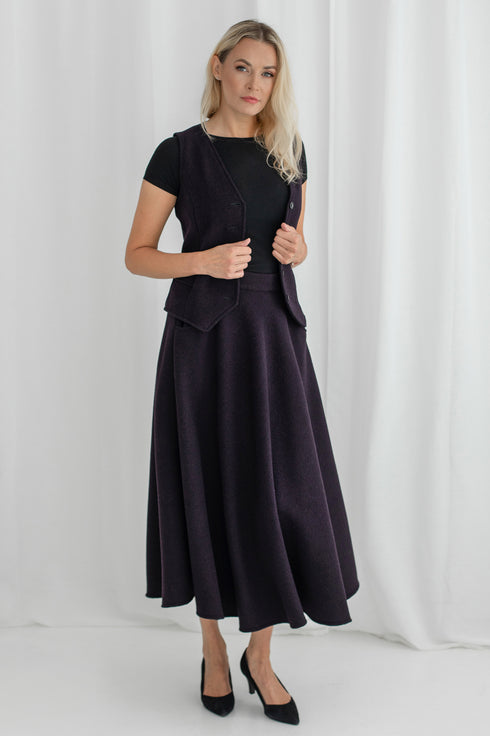 Image 4 of Winter wool skirt with pockets Nancy from Baltic Linen