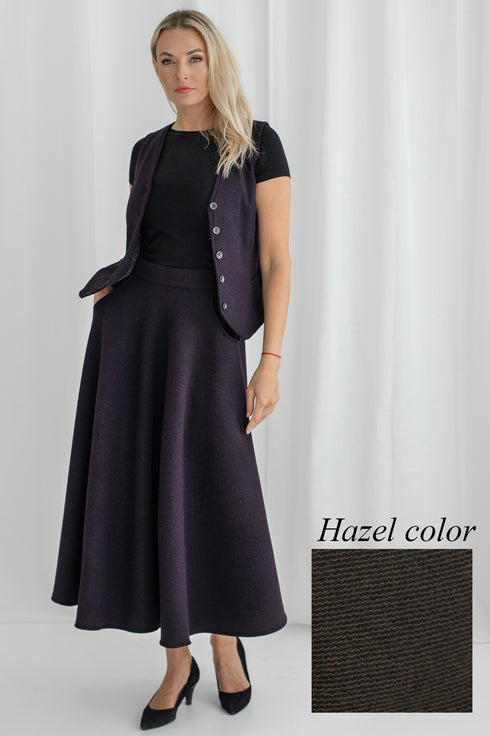 Image 9 of Winter wool skirt with pockets Nancy from Baltic Linen