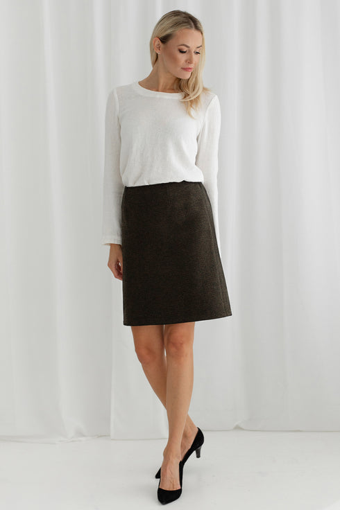 Image 3 of Short wool skirt Nina from Baltic Linen