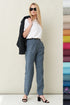 Image 8 of Smart linen pants not-see-thru with side pockets Pix from Baltic Linen