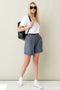 Image 1 of Linen high waist shorts with side pockets and an oversized fit Pixis from Baltic Linen