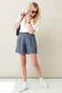Image 3 of Linen high waist shorts with side pockets and an oversized fit Pixis from Baltic Linen