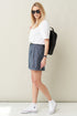 Image 5 of Linen high waist shorts with side pockets and an oversized fit Pixis from Baltic Linen