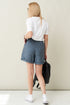 Image 7 of Linen high waist shorts with side pockets and an oversized fit Pixis from Baltic Linen