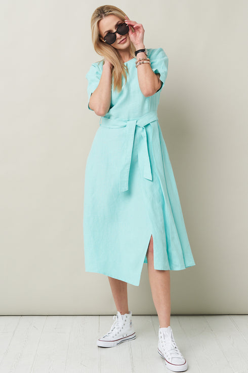 Image 2 of Summer linen dress loose & comfortable and comes with a belt Suri from Baltic Linen