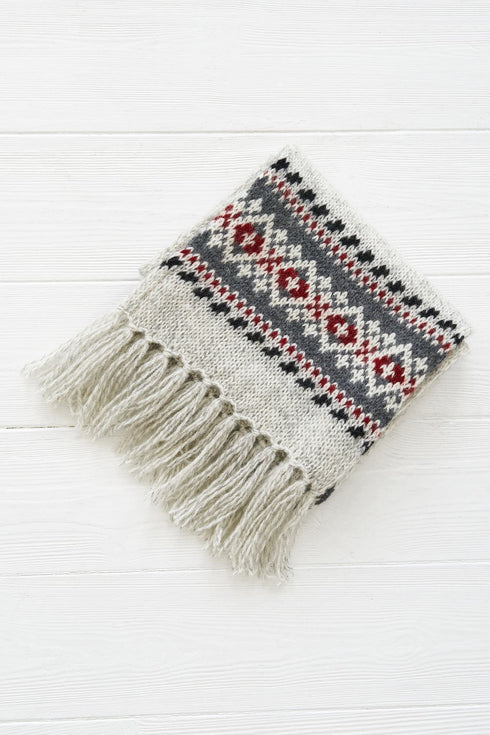 Image 3 of Brushed wool scarf designed to be soft, comfortable and warm from Baltic Linen