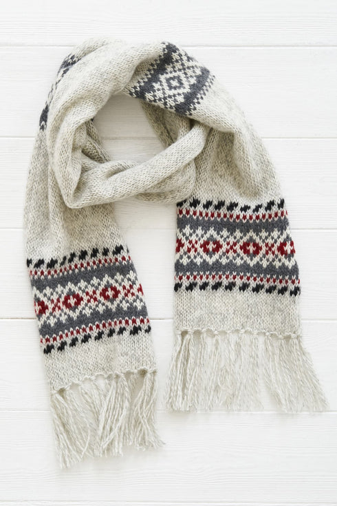 Image 4 of Brushed wool scarf designed to be soft, comfortable and warm from Baltic Linen