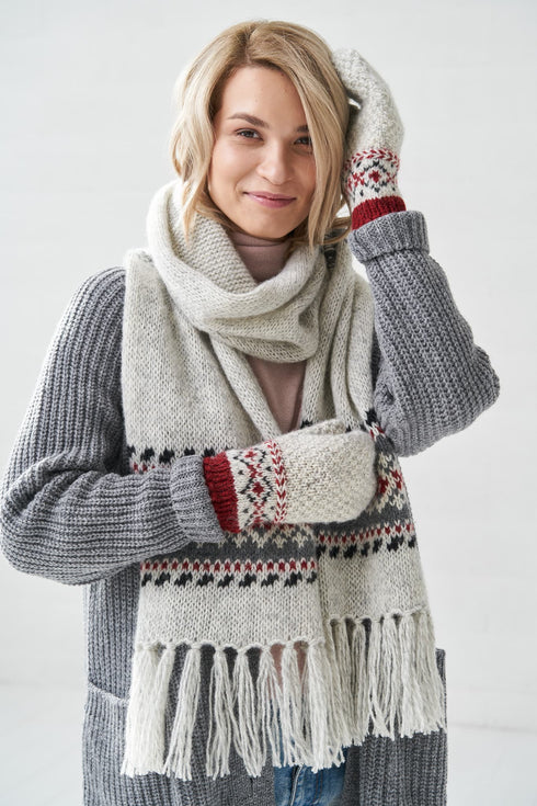 Image 5 of Brushed wool scarf designed to be soft, comfortable and warm from Baltic Linen