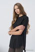 Image 12 of Linen blouse decorated with folded collar and short sleeves Gerda from Baltic Linen